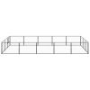 Dog Kennel Black 161.5 ft² Steel