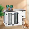 Furniture style dog cage, wooden dog cage, double door dog cage, side cabinet dog cage, Dog crate