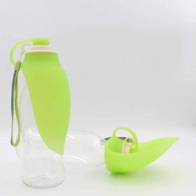 Accompanying Pet Drinking Cup Fountain, Portable Storage Grain Kettle, Portable Drinking Fountain, Outdoor Drinking Water Tool (Color: green)