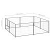 Dog Kennel Silver 43.1 ft² Steel