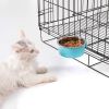 Removable Hanging Food Stainless Steel Water Bowl Cage Bowl for Dogs Cats Birds Small Animals