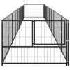 Dog Kennel Black 107.6 ft² Steel