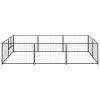 Dog Kennel Black 64.6 ft² Steel